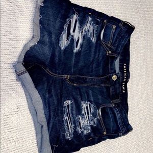 American eagle high waisted jean shorts